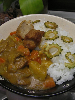 ゴーヤーONのからあげカレー-レシピのメイン写真