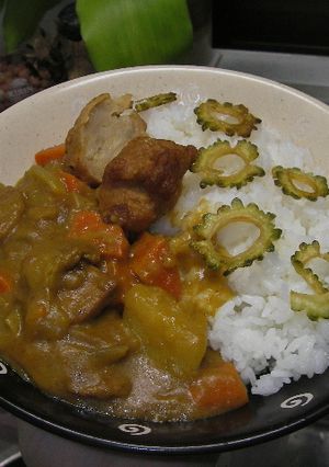 ゴーヤーＯＮのからあげカレー-レシピのメイン写真