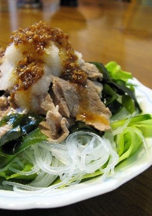 おろしと食べるラー油で豚しゃぶサラダ-レシピのメイン写真
