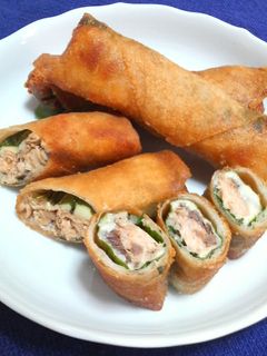 巻くだけ!! 鮭しそチーズ春巻-レシピのメイン写真