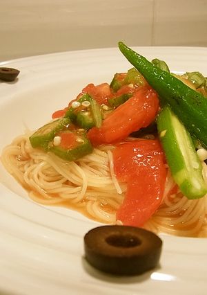 トマトの冷製パスタ♡-レシピのメイン写真