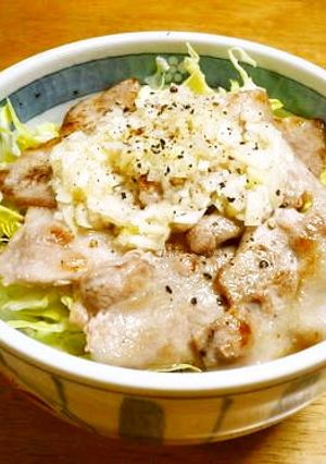 下宿生応援レシピ！豚バラねぎ塩丼-レシピのメイン写真