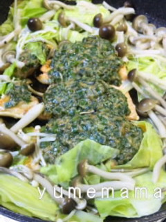 鮭とキャベツのニラ味噌焼き-レシピのメイン写真