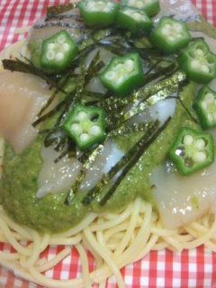ホタテとオクラの冷製パスタ-レシピのメイン写真
