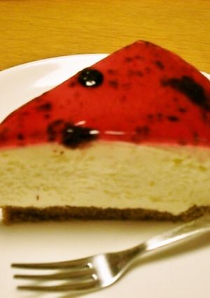 市販ゼリーで♪ハスカップレアチーズケーキ-レシピのメイン写真