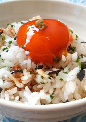 簡単♪冷凍卵黄たぬき丼-レシピのメイン写真