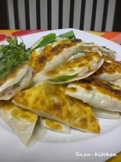 エビとオクラの焼き餃子-レシピのメイン写真