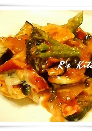 めかじきのお野菜たっぷりトマトソースがけ-レシピのメイン写真
