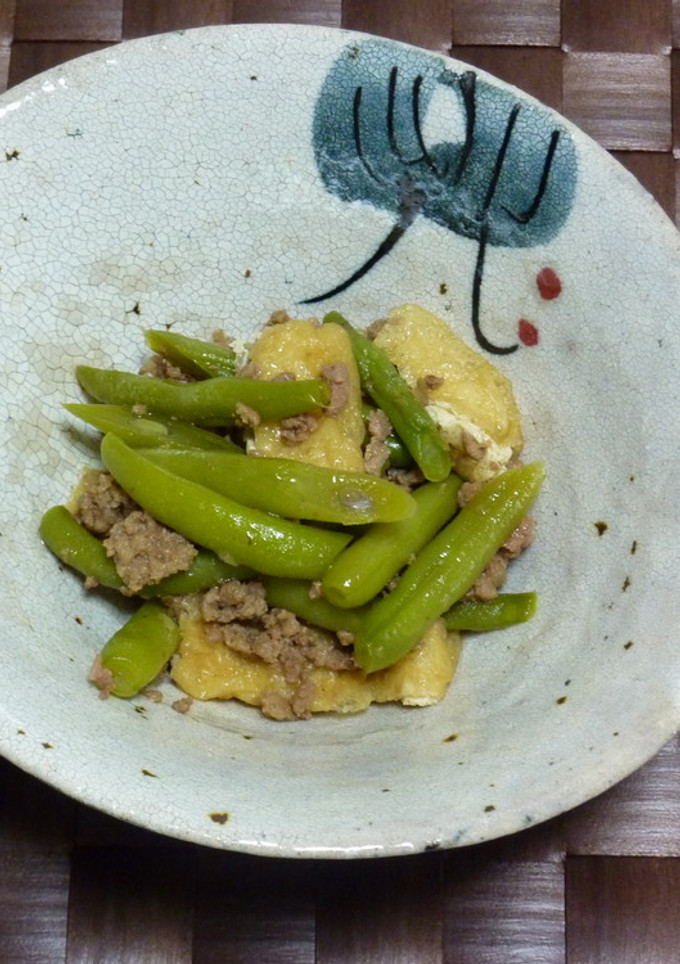 インゲンと油揚げの炒め煮♡-レシピのメイン写真