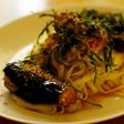 揚げなすの冷製うどん