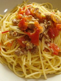 トマトと挽肉の和風パスタ-レシピのメイン写真