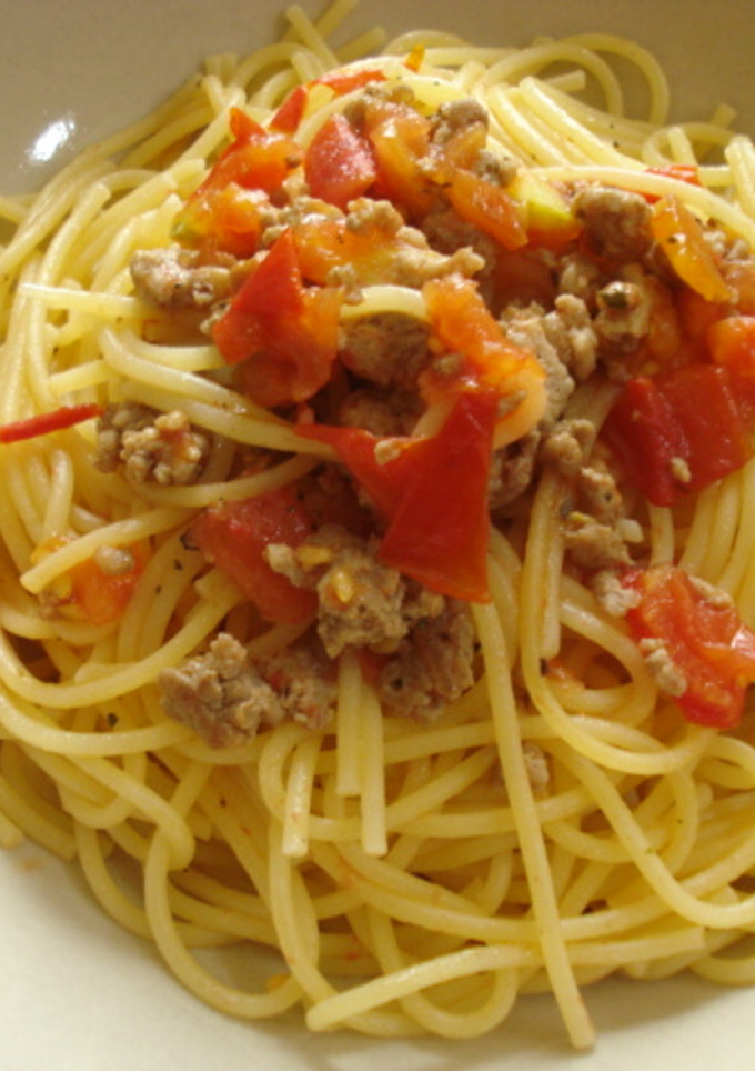 トマトと挽肉の和風パスタ-レシピのメイン写真