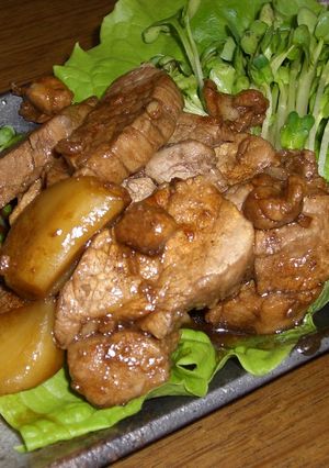 ピリ辛　豚ヒレ肉で四日市とんてき-レシピのメイン写真