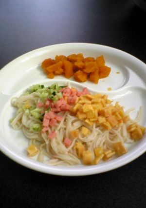 ☆離乳食 彩り素麺☆-レシピのメイン写真