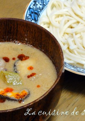 ピリ辛ごまだれ☆細うどんのつけそば-レシピのメイン写真