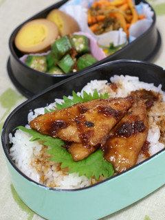 きすの梅照り焼き(丼弁当)-レシピのメイン写真