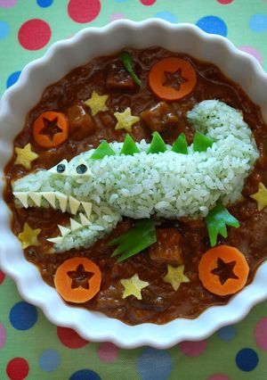 ワニdeデコカレー-レシピのメイン写真