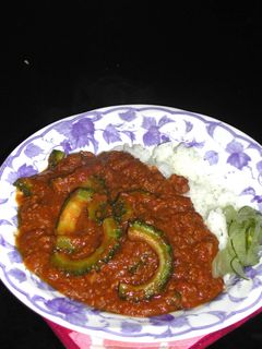 ゴーヤとトマトのキーマカレー-レシピのメイン写真