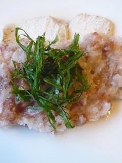 酒蒸し鶏は梅みぞれ-レシピのメイン写真
