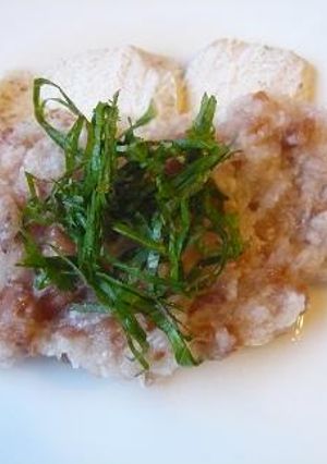 酒蒸し鶏は梅みぞれ-レシピのメイン写真
