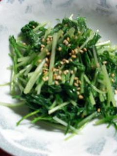 水菜のごま油いため-レシピのメイン写真