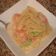 サーモンと海老のクリームパスタ