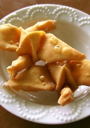 *ワンタンの皮で折り鶴揚げ*-レシピのメイン写真
