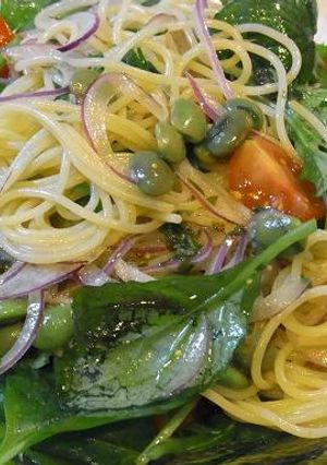 夏バテ解消、冷製パスタ　サラダ仕立て-レシピのメイン写真