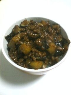 とてもシンプルな茄子とひき肉の味噌炒め丼-レシピのメイン写真