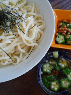 おくらと納豆の、とろっと冷やしうどん-レシピのメイン写真
