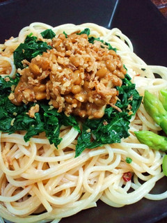 モロヘイヤ&納豆のネバネバ冷製パスタ-レシピのメイン写真