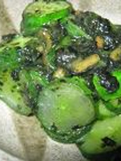 お茶漬けの素でキュウリ炒め-レシピのメイン写真