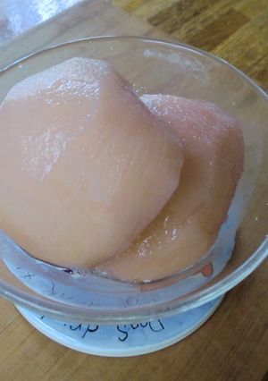 美肌効果ＵＰ↑　桃の桃色コンポート-レシピのメイン写真