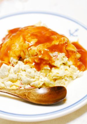 お豆腐とカニかまのカニ玉-レシピのメイン写真