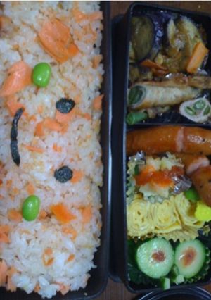 スマイルしゃけのお弁当(*'-'*)v-レシピのメイン写真