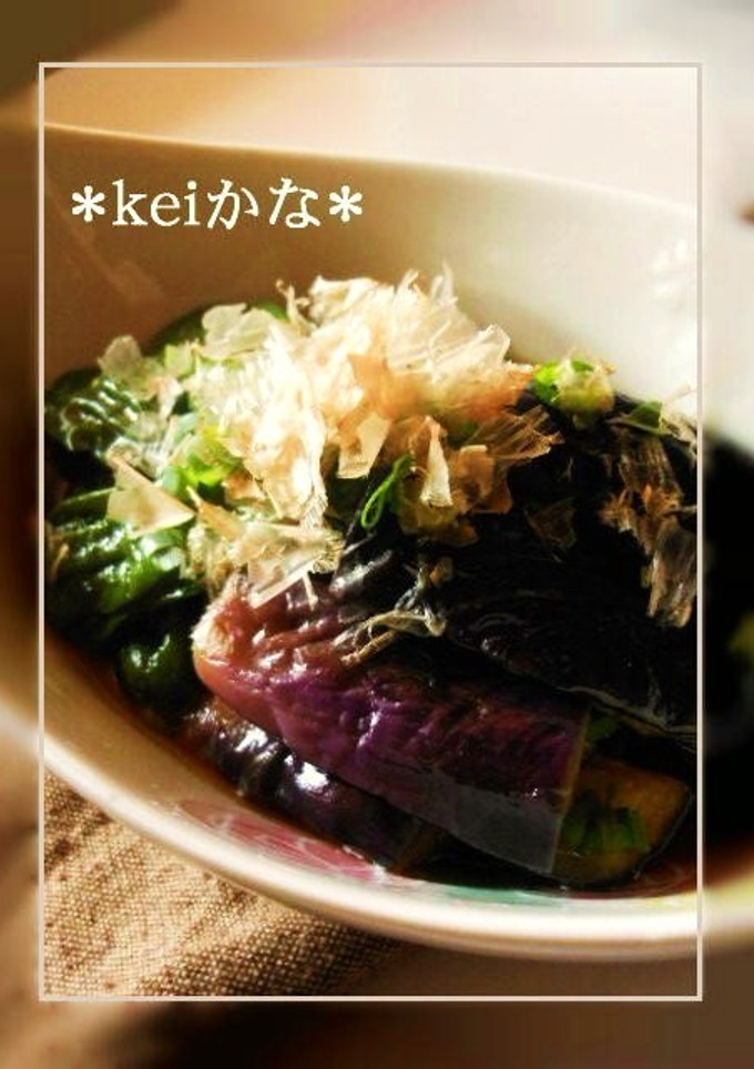 ナスとししとうの簡単レンジ揚げ浸し-レシピのメイン写真