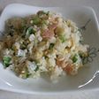 セロリの葉とベーコンの炒飯