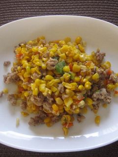 ともろこしとひき肉の簡単炒め-レシピのメイン写真