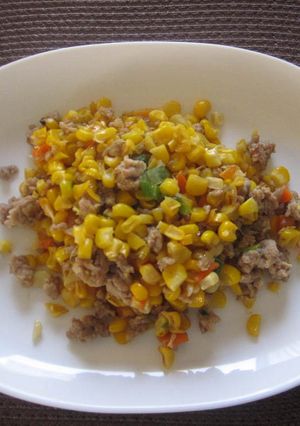 ともろこしとひき肉の簡単炒め-レシピのメイン写真