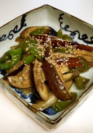 我が家のなすとピーマンの味噌炒め-レシピのメイン写真