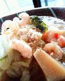 海老とたけのこと白菜のおかか煮。