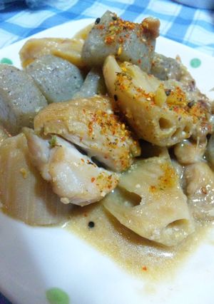 鶏・レンコン・こんにゃくの味噌煮-レシピのメイン写真