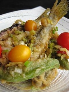 ハゼと夏野菜の揚げびたし ハゼの天ぷらで-レシピのメイン写真
