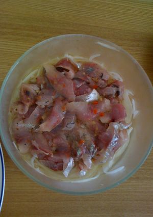 鯵とタマネギの簡単マリネ カルパッチョ風-レシピのメイン写真