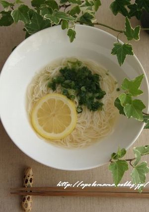 爽やか!そうめんのレモンスープ仕立て♪-レシピのメイン写真