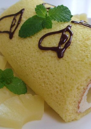 パイナップルロールケーキ-レシピのメイン写真