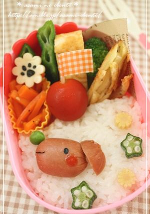 【キャラ弁】プチフランクdeワンちゃん-レシピのメイン写真