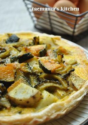パイシートで☆ゴーヤ入り野菜キッシュ-レシピのメイン写真