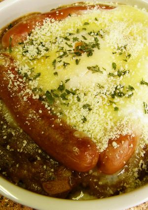 簡単 焼きカレー　ウィンナー　卵　チーズ-レシピのメイン写真