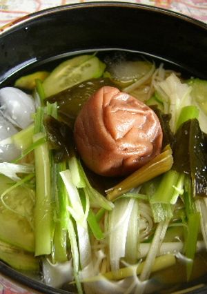 梅白酢の冷やし素麺-レシピのメイン写真